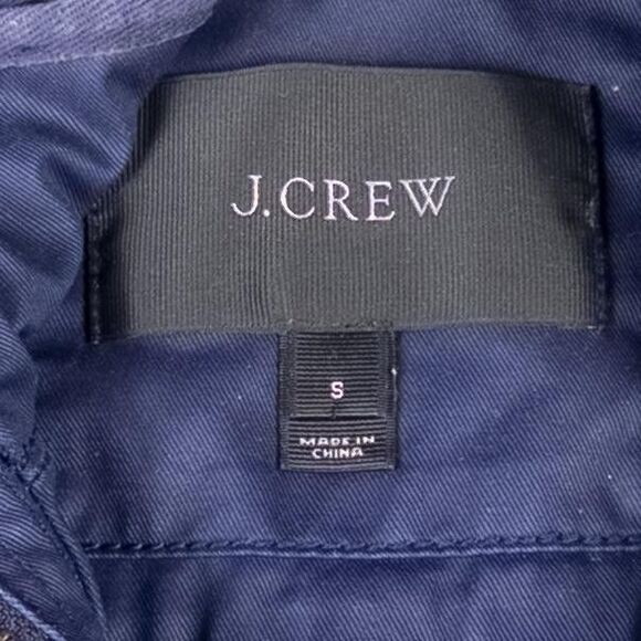 J.Crew Downtown Field Jacket Womens S Navy Waxed Cotton Utility Military Zip - Picture 4 of 10